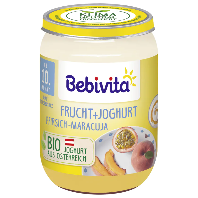 Bebivita Bio Frucht + Joghurt Pfirsich-Maracuja 190g - 4018852029472
