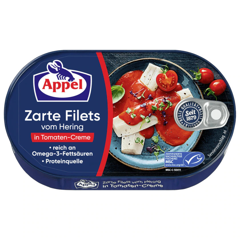 Appel MSC Zarte Filets vom Hering Tomaten-Creme 200g - 4020500922011
