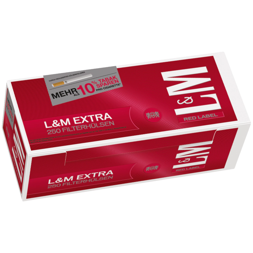 L&M Red Label Extra Hülsen 250 Stück - 4023500003773