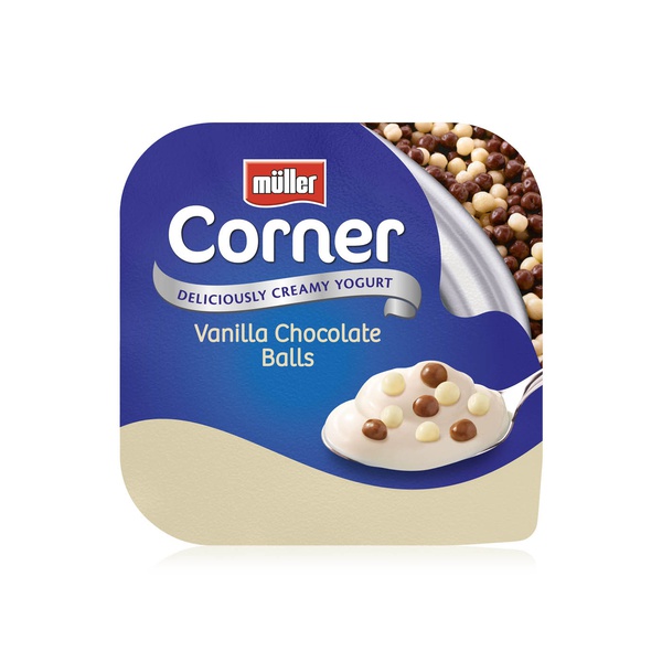 Muller corner vanilla yoghurt with chocolate balls 124g - Waitrose UAE & Partners - 4025500277031