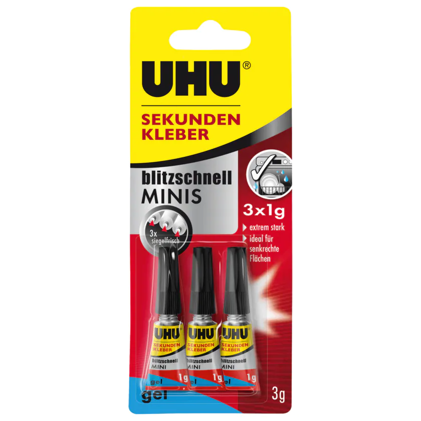 Uhu Sekundenkleber Minis 3x1g - 4026700508208