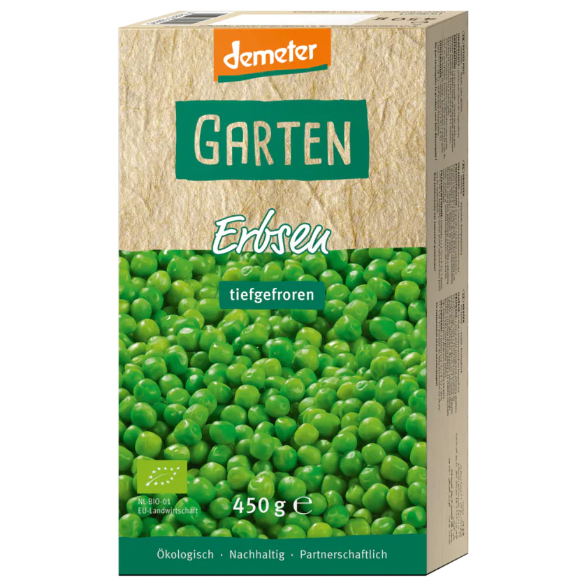 Garten Bio Demeter Erbsen 450g - 4026813000590