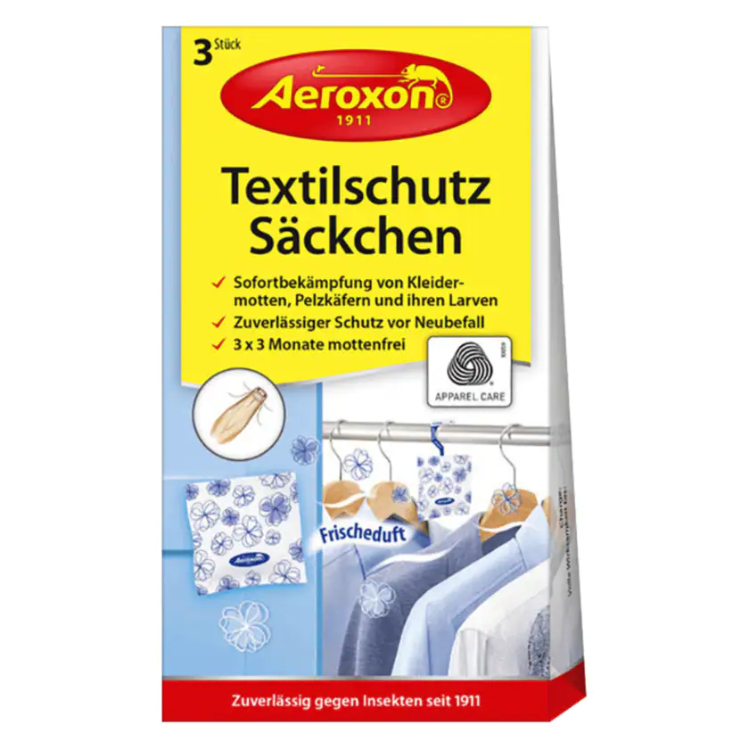 Aeroxon Textilschutz-Säckchen 3 Stück - 4027600254417