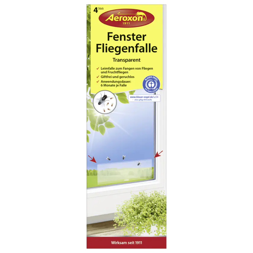 Aeroxon Fensterfliegenfalle 4 Stück - 4027600753408