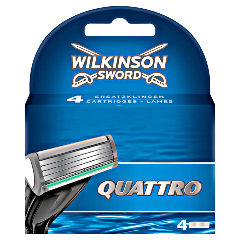 Wilkinson Sword Quattro Klingen 4 Stück - 4027800009404