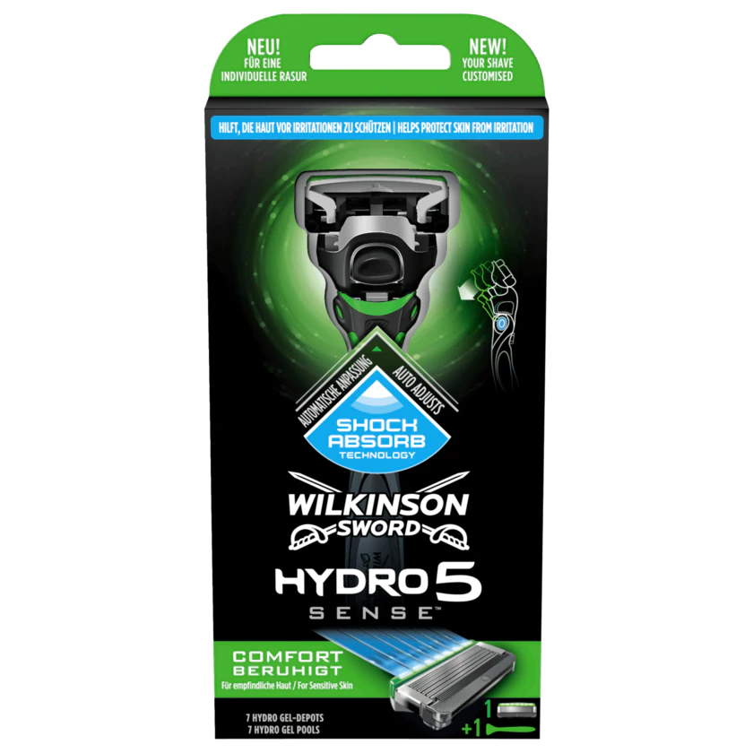 Wilkinson Sword Hydro 5 Sense Comfort Herren Rasierer mit 1 Rasierklinge - 4027800038701