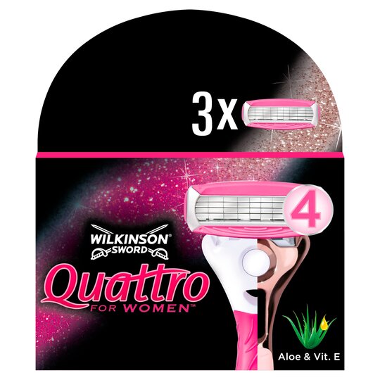 Wilkinson Sword Rasierklingen Quattro for Women 3 Stück - 4027800114306