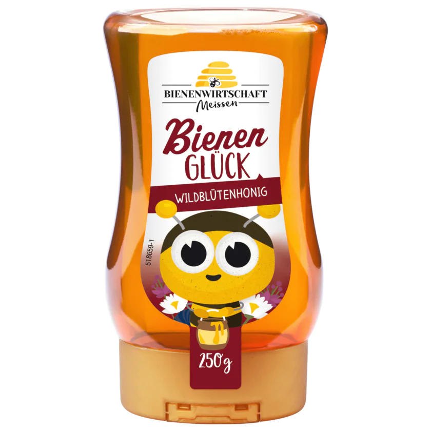 Bienenwirtschaft Meissen Bienen Glück Wildblütenhonig 250g - 4028712301341