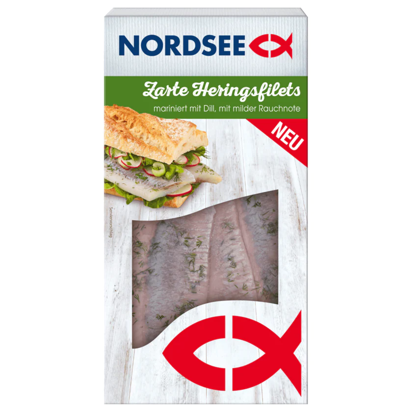Nordsee zarte Heringsfilet mit Dill 170g - 4030800071036