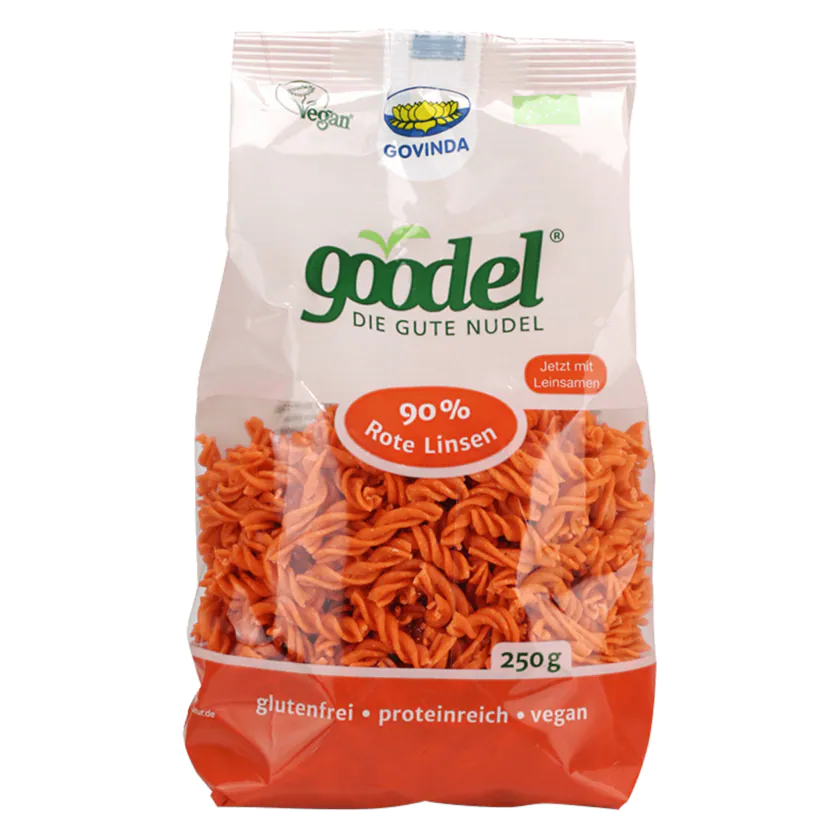 Govinda Bio Goodel Nudeln, Rote Linsen, 2 X - 4038507008614