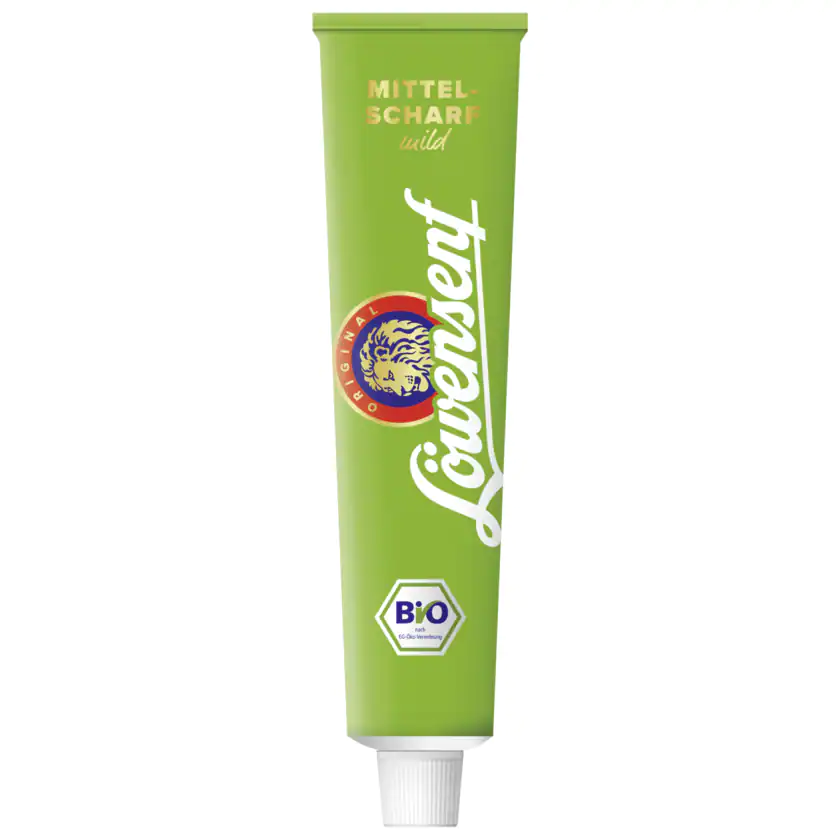 Löwensenf Bio Senf mittelscharf mild in der Tube 200 ml - 4041131000664