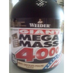 WEIDER Mega Mass 4000 - 3000g Dose Weiße Schoko - Praline - 4044782325957