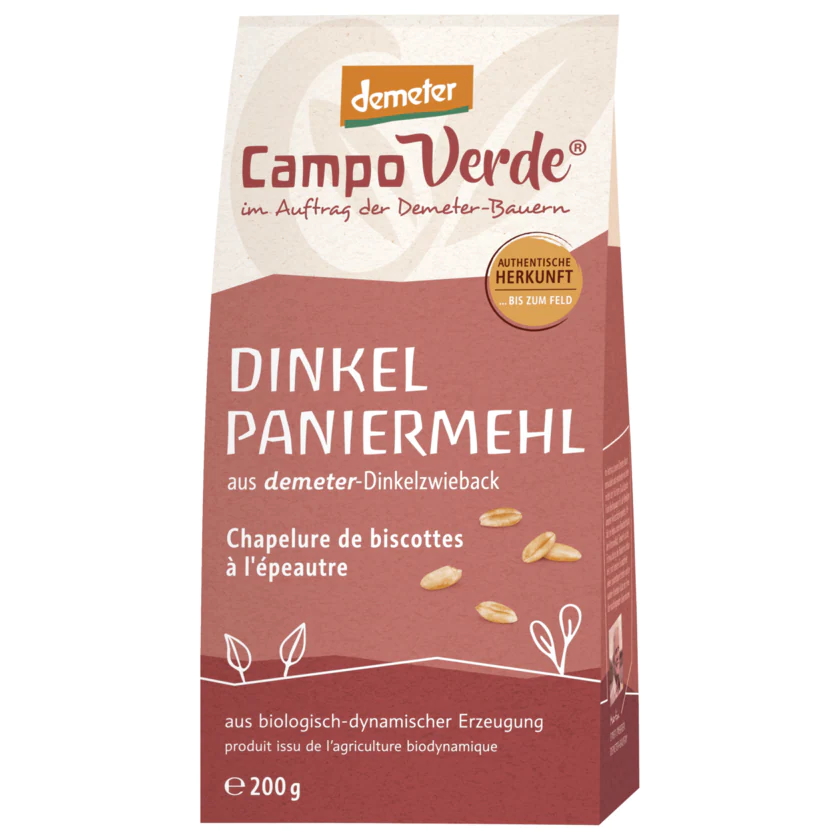 Campo Verde Bio Demeter Dinkel-Paniermehl 200g - 4045178008157