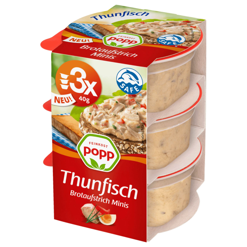 Popp Thunfisch Brotaufstrich 3x40g - 4045800571325