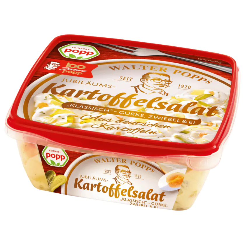 Popp Jubiläums-Kartoffelsalat Gurke, Zwiebel & Ei 400g - 4045800700442