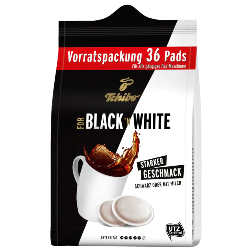 Tchibo Black and White Pads 36 Stück 266g - 4046234837919