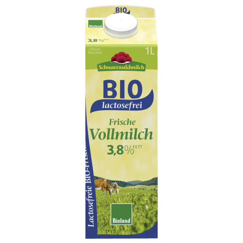 Schwarzwaldmilch Bioland Vollmilch lactosefrei 3,8% 1l - 4046700026212