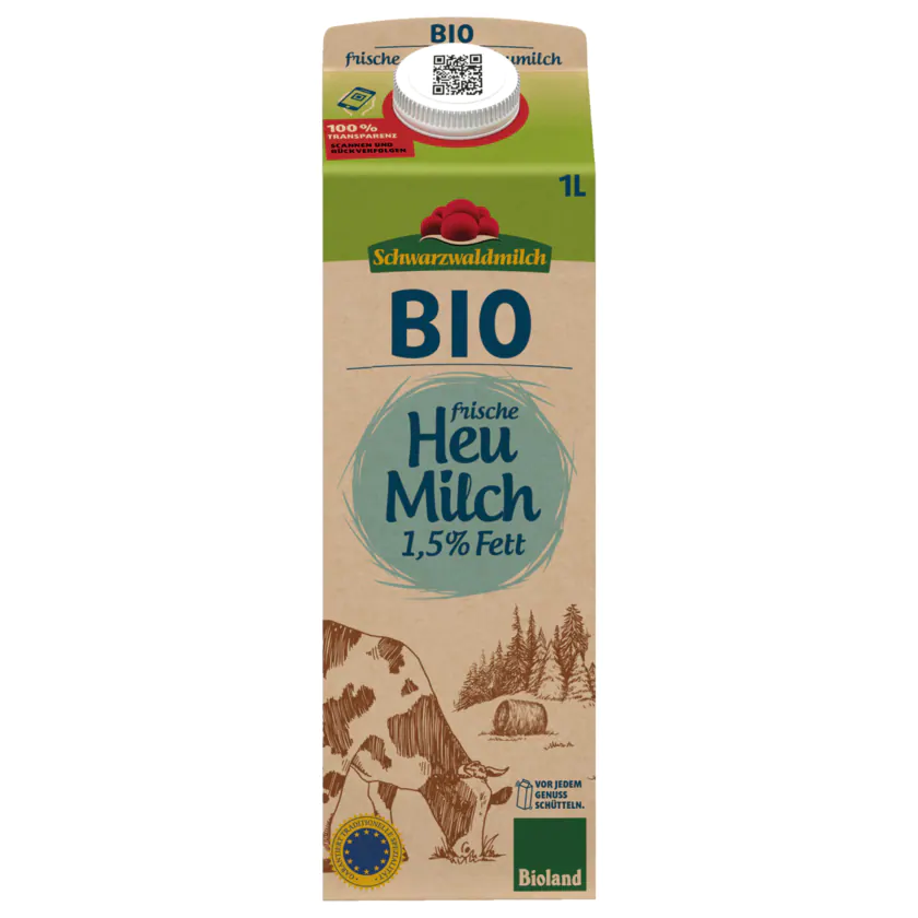 Schwarzwaldmilch Bio Heu Milch 1,5% 1l - 4046700026328