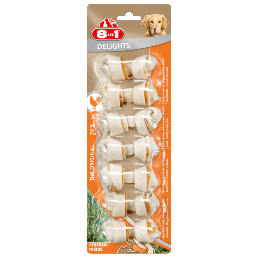 8in1 Delights Kauknochen XS 7 Stück - 4048422102373