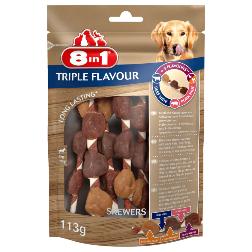 8in1 Triple Flavour Skewers 113g - 4048422144632