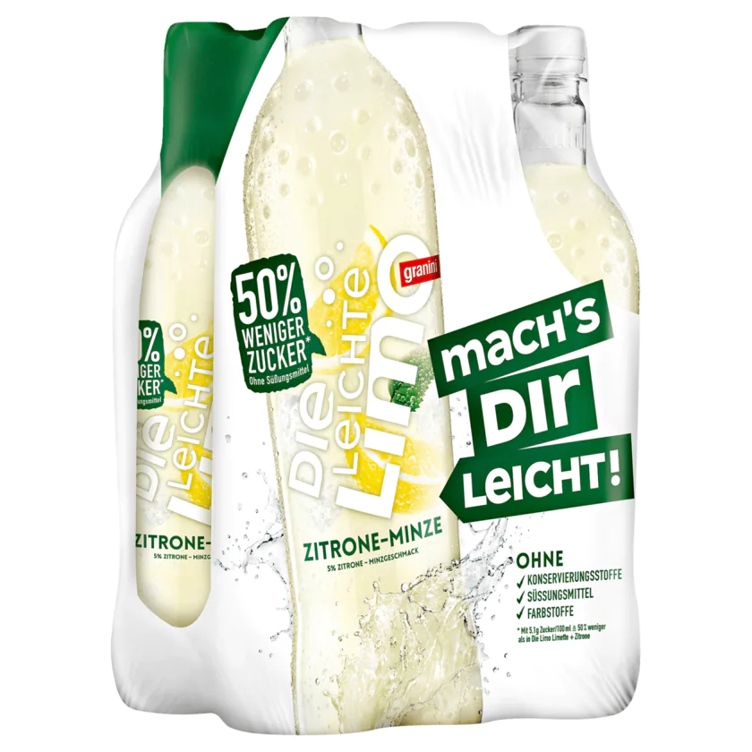 Granini Die leichte Limo Zitrone Minze 6x1l - 4048517634949
