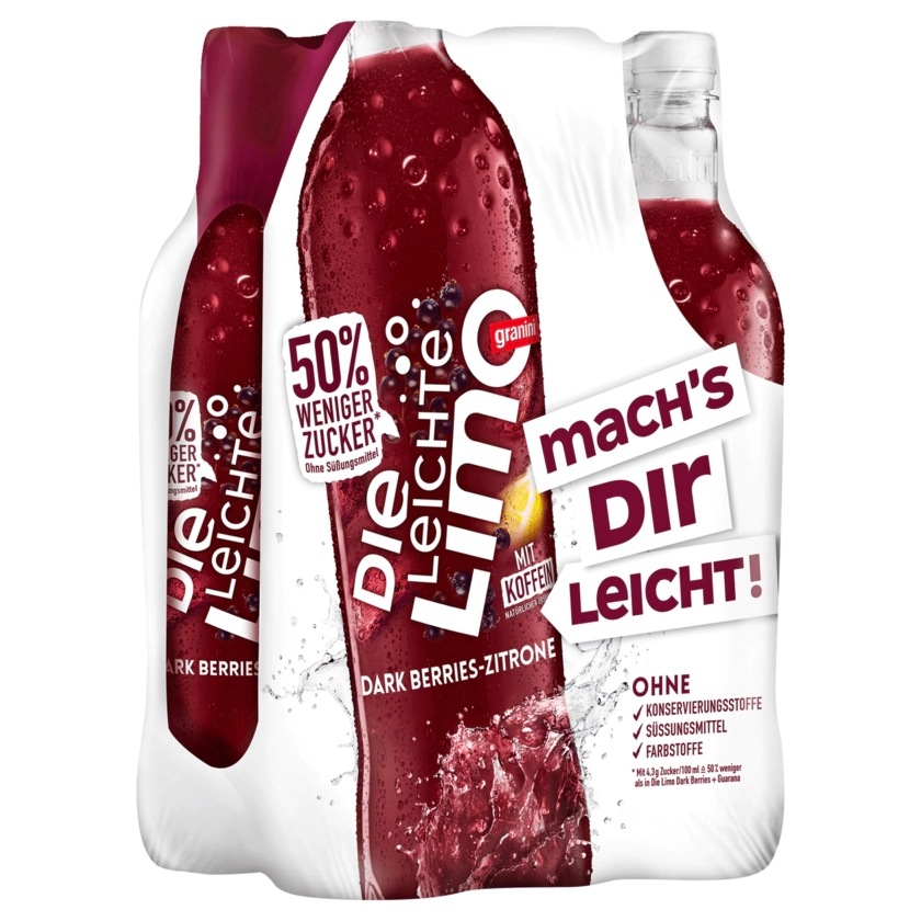 Granini Die leichte Limo Dark Berries- Zitrone 6x1l - 4048517634970