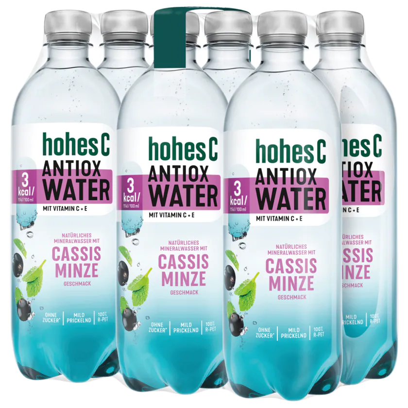 Hohes C Antiox Water Cassis Minze 6x0,75l - 4048517713248