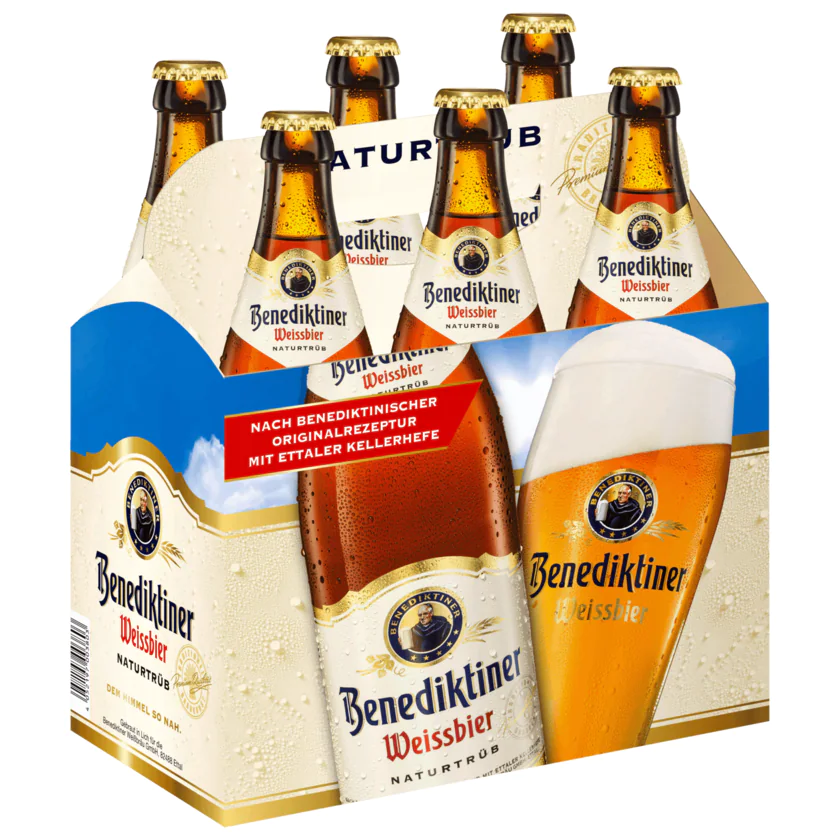 Benediktiner Weissbier Naturtrüb 6x0,5l - 4052197003803