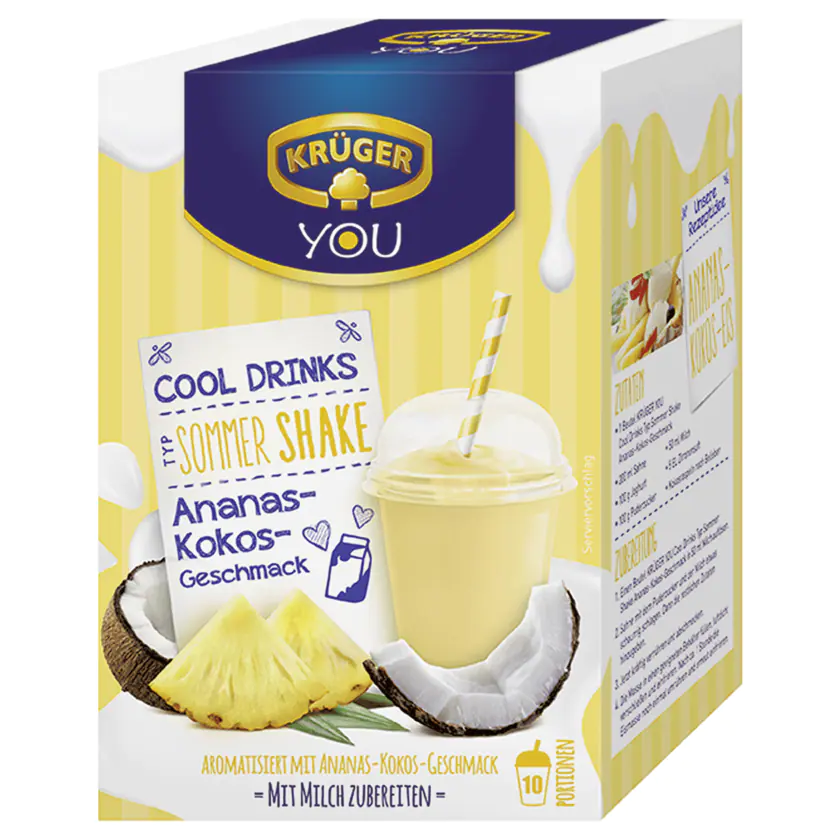 Krüger You Cool Drinks Typ Sommer Shake Ananas-Kokos 200g - 4052700201429