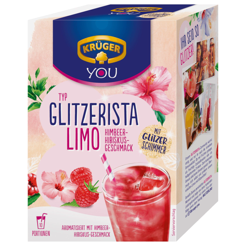 Krüger You Typ Glitzerista Limo Himbeer-Hibiskus 200g - 4052700202099