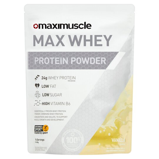 Maximuscle Max Whey Powder Vanilla Flavoured 480G - 4062001000539