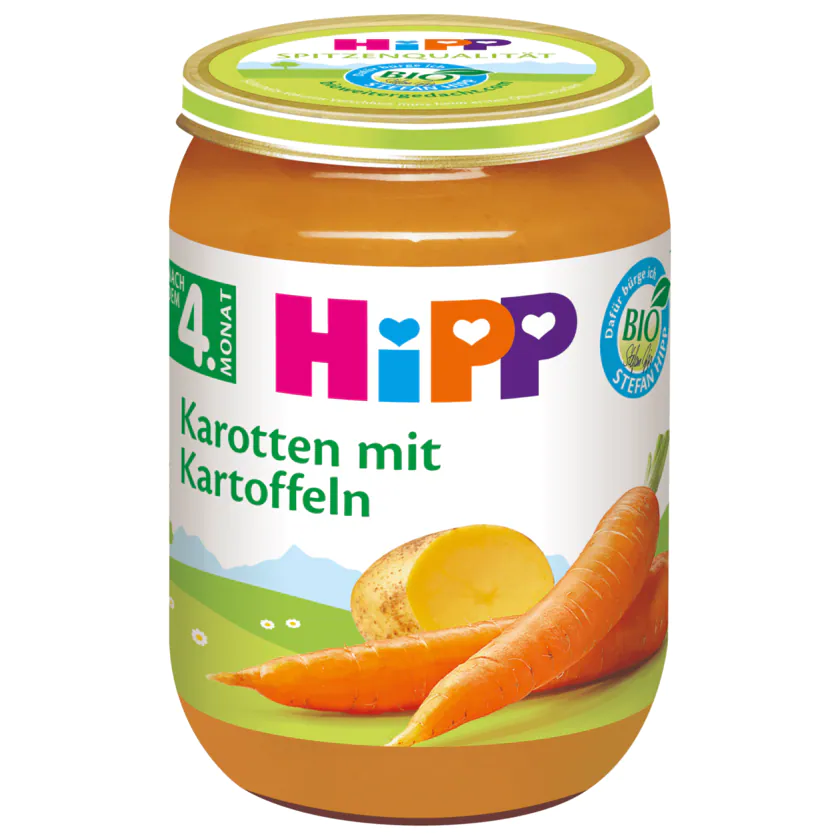 Hipp Bio Karotten mit Kartoffeln ab dem 5. Monat 190G - 4062300021112