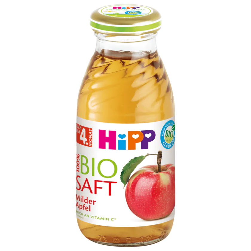 Hipp Bio Saft milder Apfelsaft nach dem 4.Monat 0,2l - 4062300034778