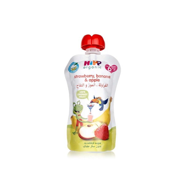 Hipp Organic strawberry, banana and apple baby food 100g - Waitrose UAE & Partners - 4062300076198