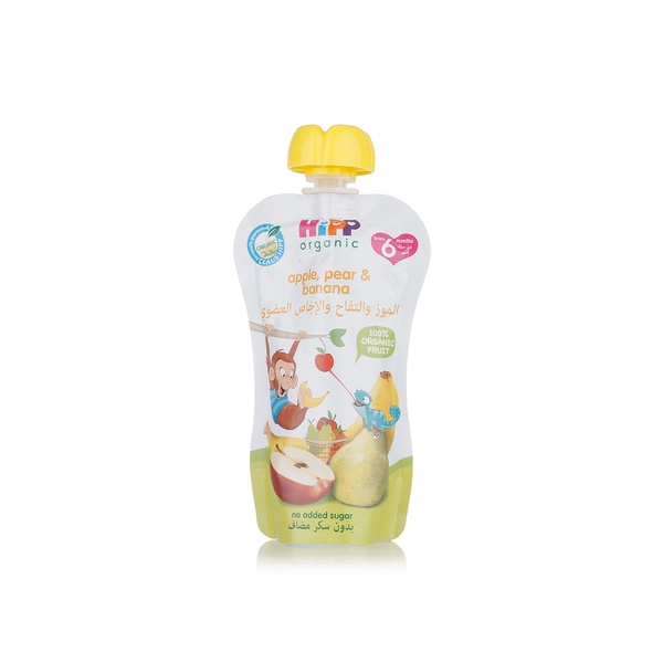 Hipp Organic apple, pear and banana pouch 100g - Waitrose UAE & Partners - 4062300076297