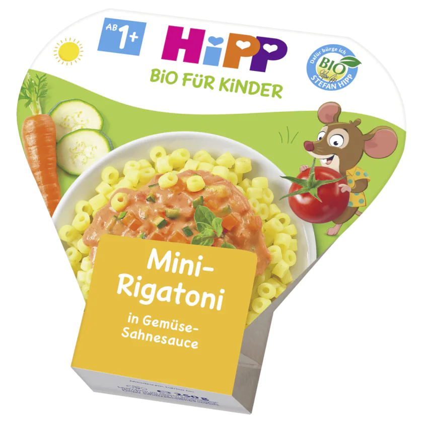 Hipp Mini-rigatoni In Gemüse-sahnesauce Kinder Bio Pasta - 4062300255357