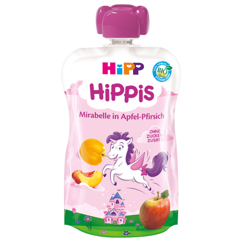 Hipp Hippis Bio Mirabelle in Apfel-Pfirsich 100g - 4062300342811