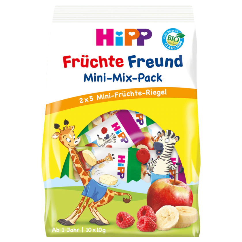 Hipp Bio-Riegel Früchte Freund Mini-Mix-Pack 1-3 Jahre 100g - 4062300384668