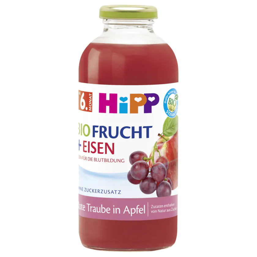 Hipp Bio Rote Apfel in Traube 0,5l - 4062300393639
