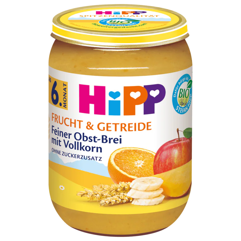 Hipp Bio Frucht & Getreide Feiner Obstbrei 190g - 4062300406483