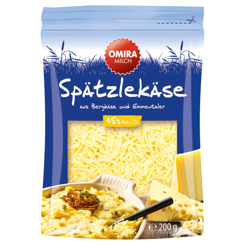 Omira Spätzlekäse gerieben 200g - 4062800001119