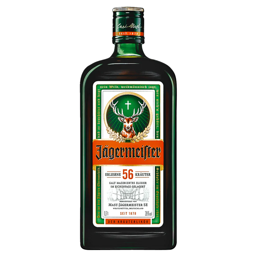 Jägermeister Kräuterlikör 0,7 ltr - 4067700011015