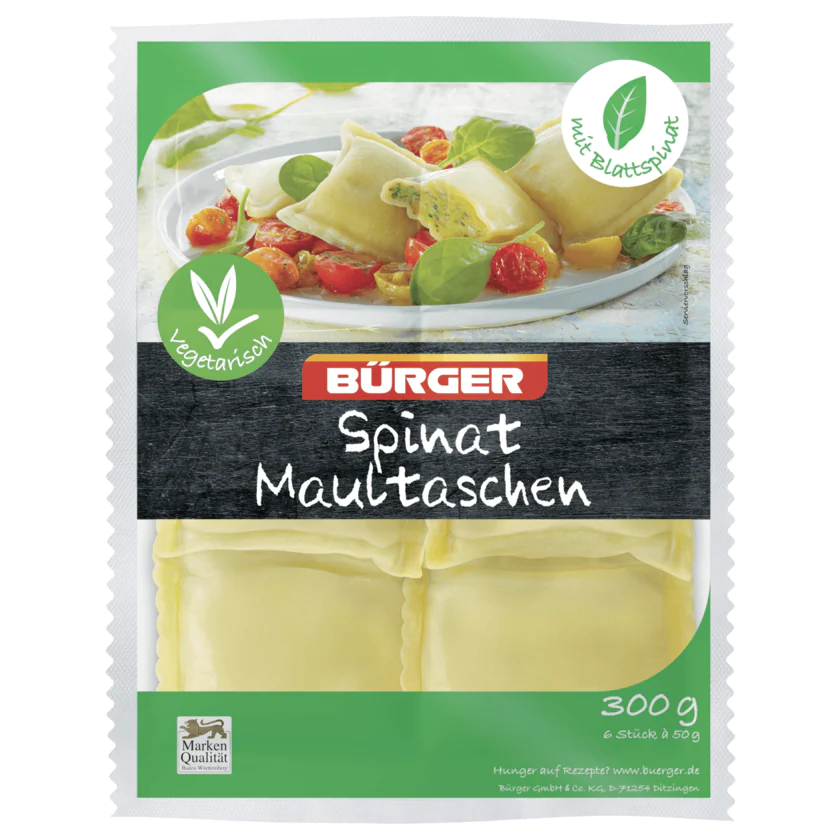 Bürger Spinat Maultaschen 300g - 4075600112176