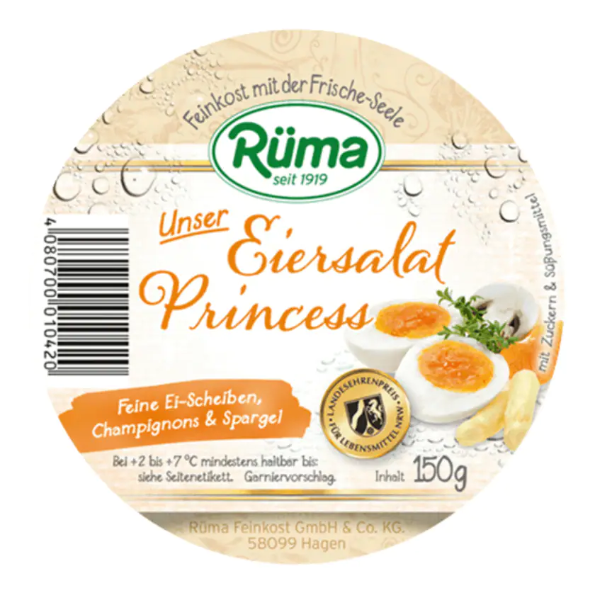 Rüma Unser Eiersalat Princess 150g - 4080700010420