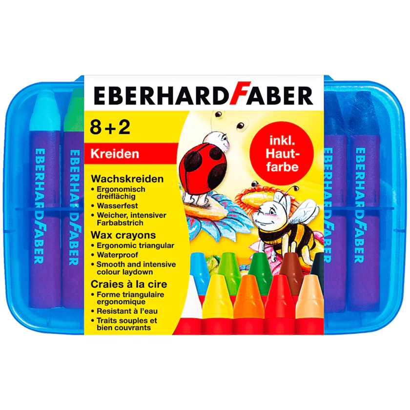 Eberhard Faber Wachsmalkreiden Dreiflächig 10 Stück - 4087205240116