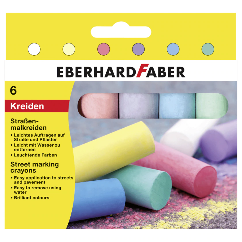 Eberhard Faber Straßenmalkreide 6 Stück - 4087205265065