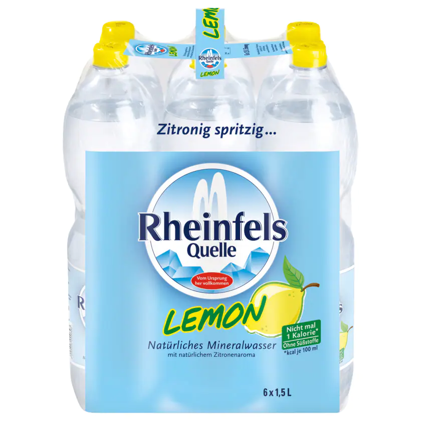 Rheinfels Quelle Mineralwasser Lemon 6x1,5l - 4101130063081
