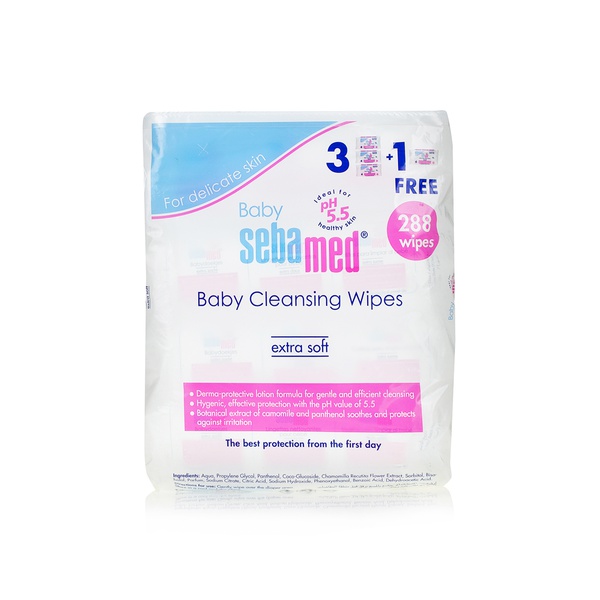 Sebamed extra soft baby cleansing wipes x4s - Waitrose UAE & Partners - 4103040921291