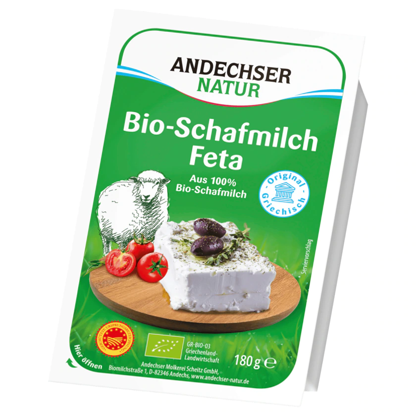 Andechser Natur Bio Schafmilch Feta 180g - 4104060028120