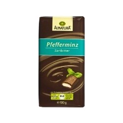 Alnatura Pfefferminz Zartbitterschokolade - 4104420053663